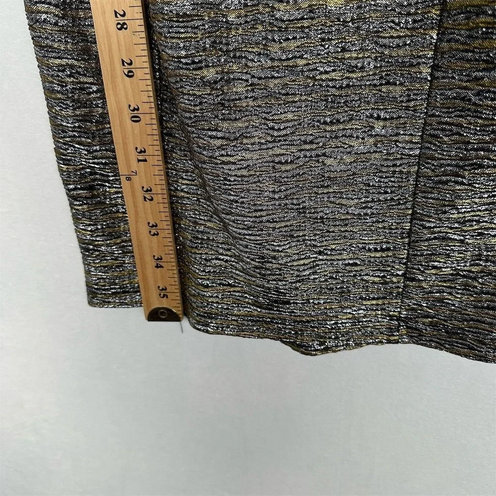 Arden B Cocktail Dress‎ Women's XS Sleeveless Metallic Open Back Mock Neck - Picture 4 of 9